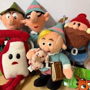 Vintage Rudolph The Red Nose Reindeer Misfit Toys Plush 1999 Lot of 5 NWT CVS